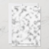 Licht grijs glas en bloemen bruiloft kaart (Achterkant)