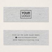 Licht grijs logo oplegkaart mini visitekaartjes (Voorkant /achterkant)