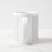 Licht grijs minimalistisch platte moderne extra grote beker (Achterkant)
