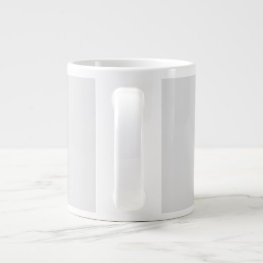 Licht grijs minimalistisch platte moderne extra grote beker (Achterkant)