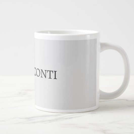 Licht grijs minimalistisch platte moderne extra grote beker (Rechts)