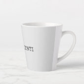 Licht grijs minimalistisch platte moderne latte mok (Rechts)