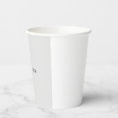 Licht grijs minimalistisch platte moderne papieren bekers (Links)