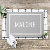 Licht grijs Persoonlijke familienaam Doormat
