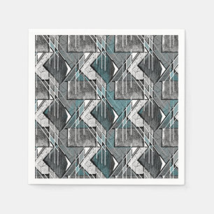 Licht grijze geometrische afdruk. servet