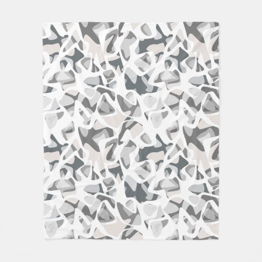 Licht grijze vlekken Abstract gevlekt patroon Fleece Deken (Voorkant)