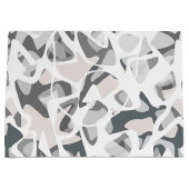 Licht grijze vlekken Abstract gevlekt patroon Groot Cadeauzakje (Voorkant)