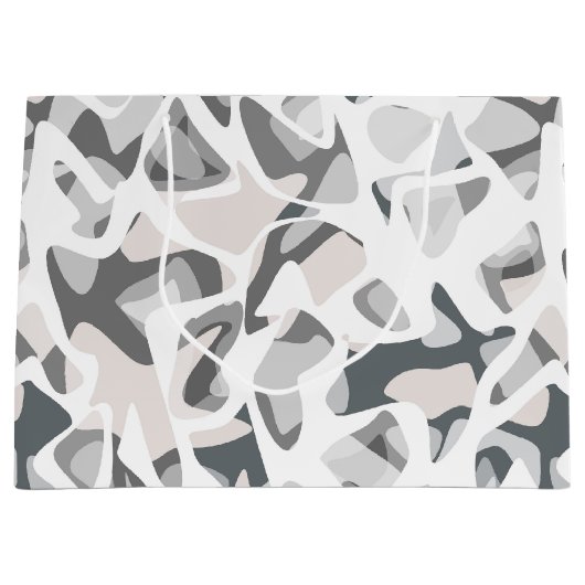 Licht grijze vlekken Abstract gevlekt patroon Groot Cadeauzakje (Voorkant)