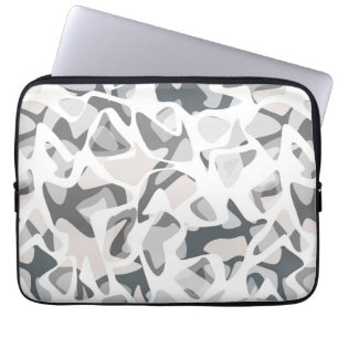 Licht grijze vlekken Abstract gevlekt patroon Laptop Sleeve