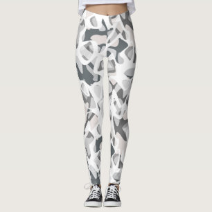Licht grijze vlekken Abstract gevlekt patroon Leggings