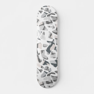 Licht grijze vlekken Abstract gevlekt patroon Skateboard