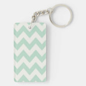 Licht groen Chevron AcrylSleutelhanger Sleutelhanger (achterkant)