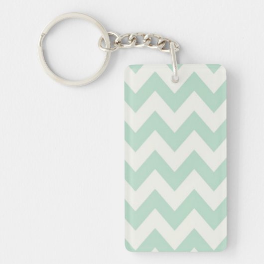 Licht groen Chevron AcrylSleutelhanger Sleutelhanger (Voorkant)