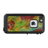 Licht groen en bruin Marmer Design 5 LifeProof iPhone Hoesje (Achterkant (horizontaal))