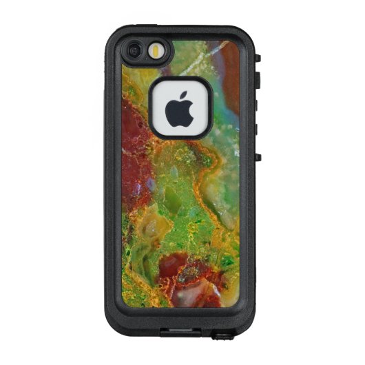Licht groen en bruin Marmer Design 5 LifeProof iPhone Hoesje (Achterkant)