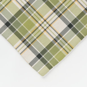 Licht groen en marineachtig Rustic Pset Fleece Deken