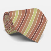 Licht groen en roze, multigekleurd Striped Patroon Stropdas (Opgerold)