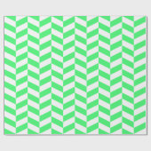 Licht groen en wit Extra Groot Herringbone Cadeaupapier (Vlak)