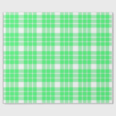 Licht groen en wit geplakt |Groot patroon| Cadeaupapier (Vlak)