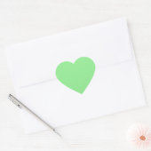 Licht groen hart sticker (Envelop)