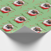 Licht groen kerstcadeaupapier voor kerstcadeautjes cadeaupapier (Hoek)