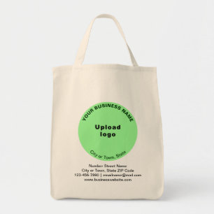 Licht Groen Ronde Bedrijfs Merk op Grocery Tote Bag