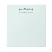 Licht groen van het bureau van eenvoudige manuscri notitieblok (Voorkant)