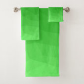 Licht groen verloop geometrisch gaas helder patroo bad handdoek (Insitu)