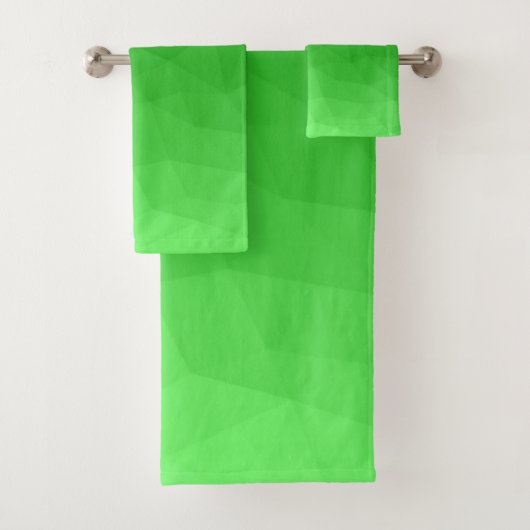 Licht groen verloop geometrisch gaas helder patroo bad handdoek (Insitu)