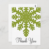 Licht groene sneeuwvlokken Aangepaste Briefkaarten (Voorkant / Achterkant)