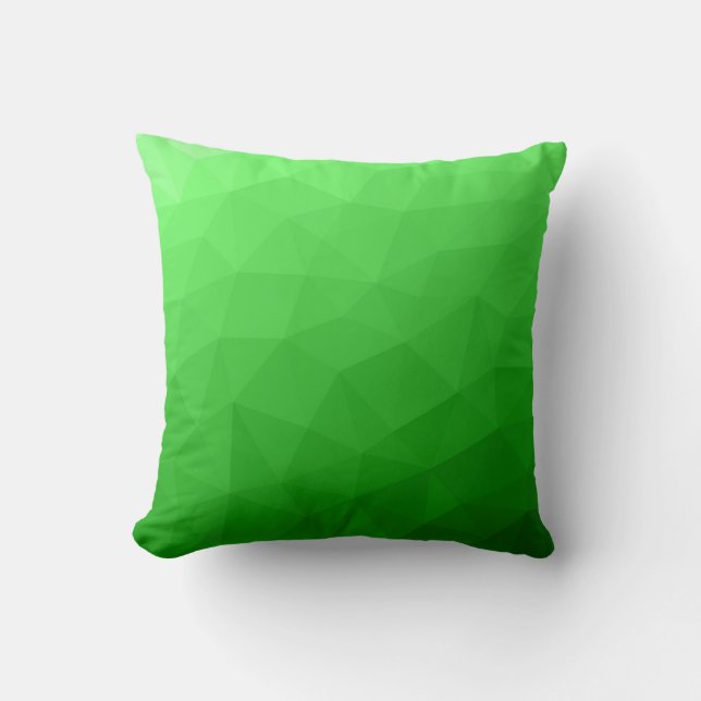 Licht heldergroen verloop geometrisch maaspatroon kussen (Voorkant)