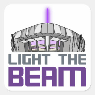 Licht het Beam - Sacramento Basketball Vierkante Sticker