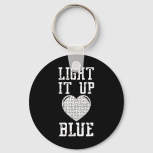 Licht het blauwe shirt Autisme op Sleutelhanger