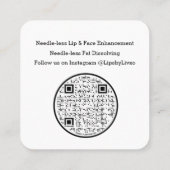 Licht het eenvoudig vierkante visitekaartje (Achterkant)