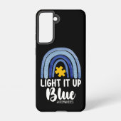 Licht het op Blauwe Regenboog Autisme Bewustzijnsf Samsung Galaxy Hoesje (Achterkant)