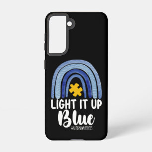 Licht het op Blauwe Regenboog Autisme Bewustzijnsf Samsung Galaxy Hoesje