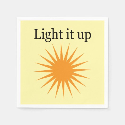 Licht het op, geel servet (Voorkant)