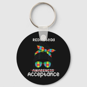 Licht het Rode Shirt op, redin Shirt, autism-Ac Sleutelhanger