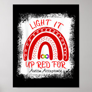 Licht het rood op voor de acceptatie van Autism Aw Poster