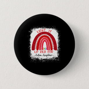 Licht het rood op voor de acceptatie van Autism Aw Ronde Button 5,7 Cm