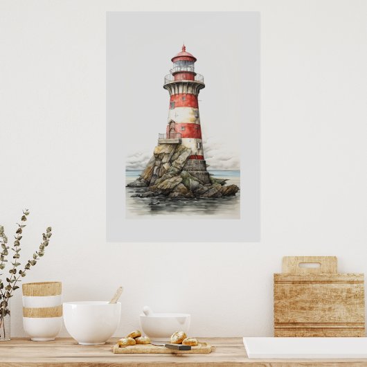 Licht huis Poster (Keuken)