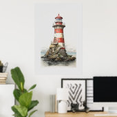 Licht huis Poster (Thuiskantoor)
