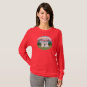 Licht huis - Two Bichon Frise T-shirt (Voorkant volledig)