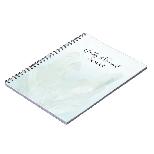 Licht Ice Blue Crystals Weddenschap Notitieboek (Linkerzijde)