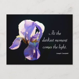 Licht in de duisternis Iris Fotografie & Quote Briefkaart