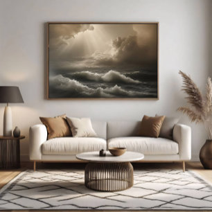 Licht in de storm canvas afdruk