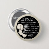 Licht in de tunnel ronde button 5,7 cm (Voorkant /achterkant)