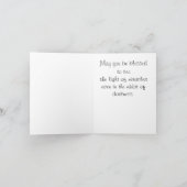 Licht in het midden van duisternisChanoeka Feestdagen Kaart (Binnen)