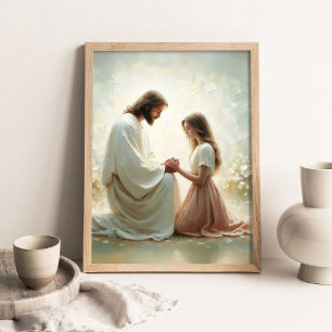 Licht in Jou, Christelijke Kunst, Jezus en Meisje Poster