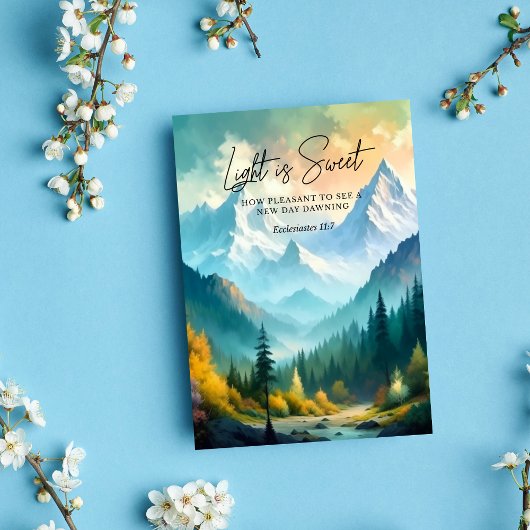 Licht is zoete Prediker 11:7 Kaart